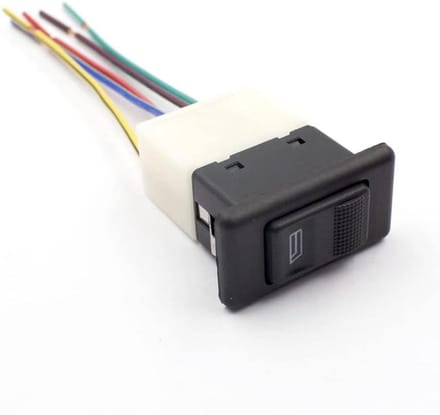 Raam Schakelaar - Venster Knop - Auto Ramen Bediening - 5-pins Connector - Enkel - Zwart