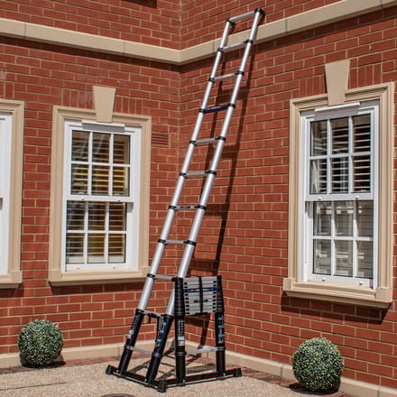 BPS Telescoopladder – 3,2 m – Soft Close Technologie – Lichtgewicht Aluminium – 150 kg Draagvermogen – EN131-6-gecertificeerd
