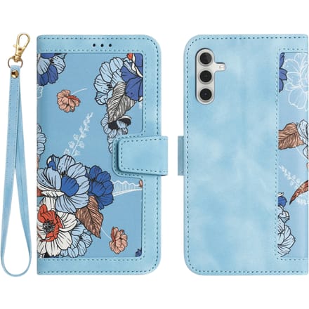Mocaa Samsung Galaxy A16 Floral Series Bookcase Blauw
