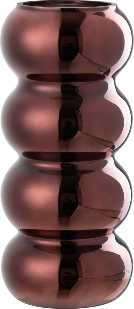 J-Line vaas Rups - glas - pruim - 30 cm hoog