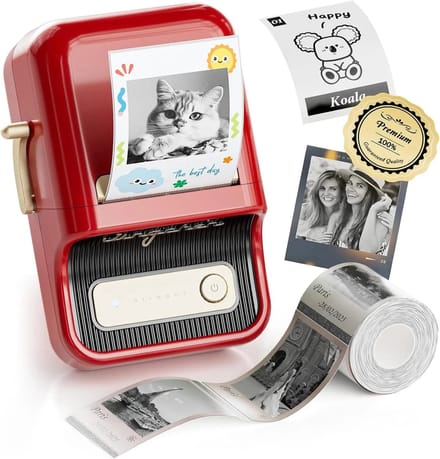 Niimbot B21 Pro Labelprinter - Rood - draadloos - printbreedte 25-50mm - direct thermisch - 300dpi - 1500mAh