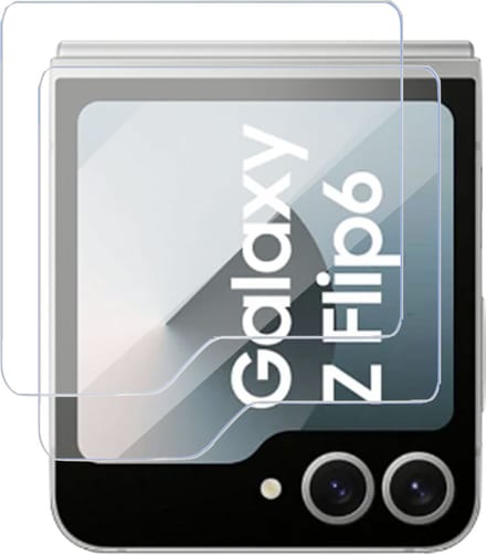 2x Geschikt voor Samsung Galaxy Z Flip 6 / Flip 7 FE - Screenprotector - Beschermglas - GuardCover