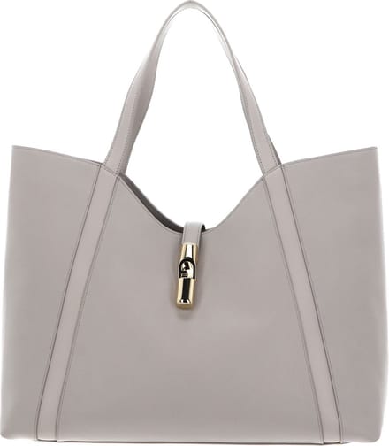 FURLA Leren Shopper Schoudertas Goccia Hobo Vaniglia Crème