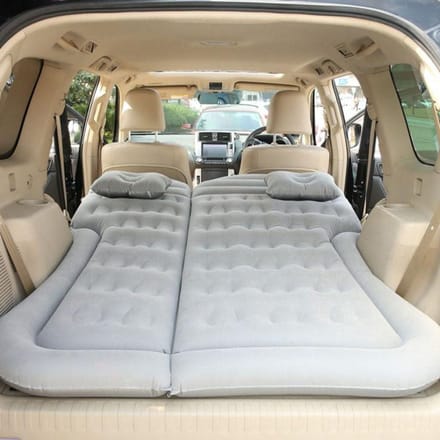 Auto Opblaasbaar Bed - Kampeer Matras - Comfortabel Reizen - Snel Opblaasbaar - 1 kg - Donkergrijs