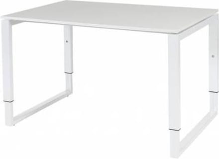 Verstelbaar Bureau - Domino Plus 120x80 wit - wit frame