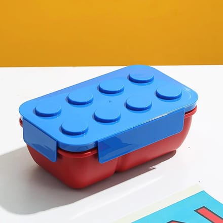 1050/1300ml Draagbare Lunchbox Bouwsteen Bento Box Fruit Salade Servies Voedselcontainer Kinderen Student Picknick Kit Keuken blue
