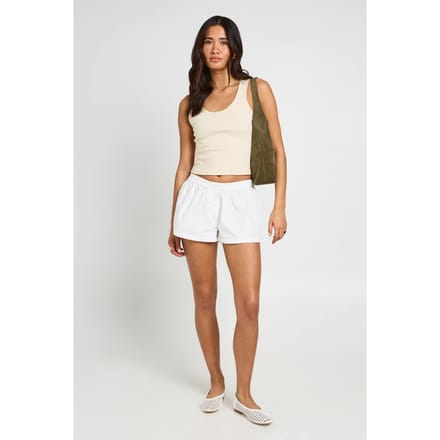 boohoo Dames Poplin Henley Short | Wit | Maat: 42