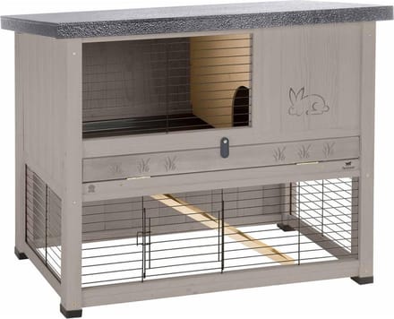 Ferplast Konijnenhok Ranch 100 Restyle 95x64.5x84.5 cm grijs 57090011