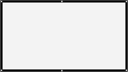 Projectiescherm Opvouwbaar - Beamer Scherm - Thuisbioscoop Creëren - Zwart Rand Design - 100 Inch 16:9 - Wit