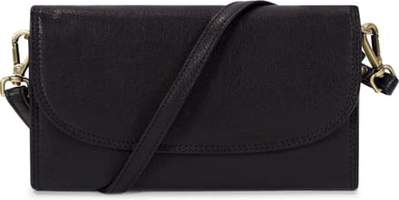 Bag2Bag Leren Klein Plat Schoudertasje Amalfi Zwart