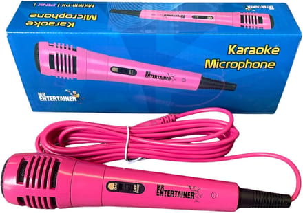 Draadloze Karaoke Microfoon met Aan/Uit Schakelaar en Lange Kabel - Roze