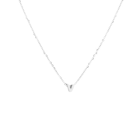 Letter-Ketting-V-Zilver