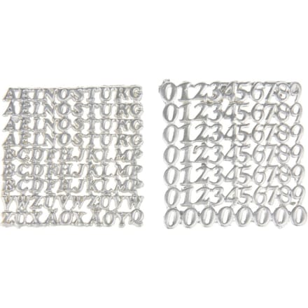 Wassenset "Cijfers & letters" - Zilver