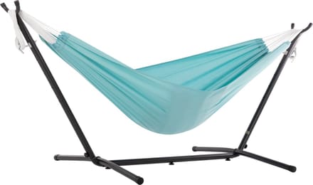 Vivere Double Polyester Hangmat met standaard (250 CM) - Aqua