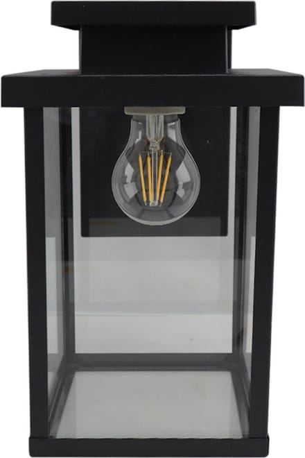Olucia - TIAMO - Buitenmuurlamp - Zwart - Vorm: Rechthoek