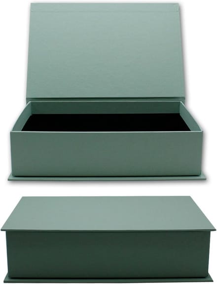 Set van 8 Luxe Cadeaudozen A5 met Klapdeksel - Eucalyptus & Zwart - Stevige Opbergboxen
