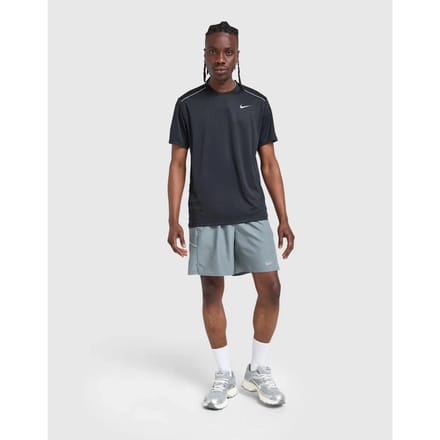 Nike Miler Korte Broeken Heren - Grijs - Maat XXL - Poly Woven