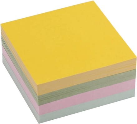 Notitieblok met pastelkleurenmix - 85x85mm - 350 vellen