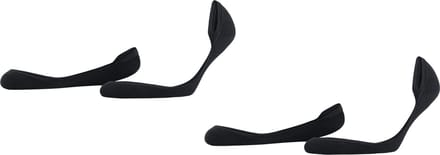 Esprit Solid Low 2-Pack onzichtbar eenkleurig katoen multipack footies dames zwart - maat 35-38