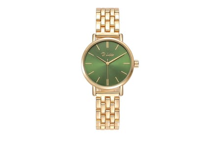 Di Lusso horloge Kaci goudkleurig met groene wijzerplaat