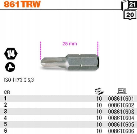 Beta Tri-Wing Schroefbit TRW T4 1/4" - 861TRW/4