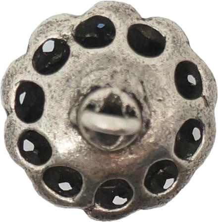 Zeeuwse kledingknoop bol 2 cm verzilverd, twee stuks