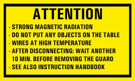 Attention bord met tekst - kunststof 400 x 250 mm