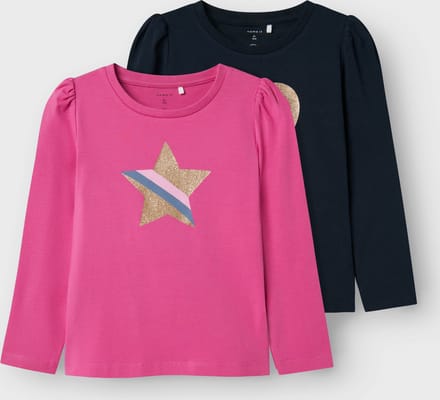 NAME IT NMFNASTAR LS TOP 2P Meisjes T-shirt - Maat 92