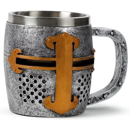 Decoratieve mok middeleeuwse ridder met helm Puckator
