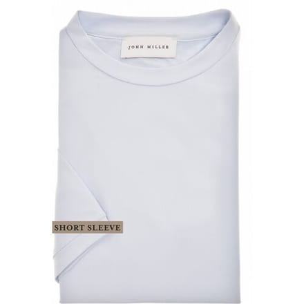 John Miller T-Shirt Casual Crew Neck Solid Color Hyperstretch Licht Blauw / male