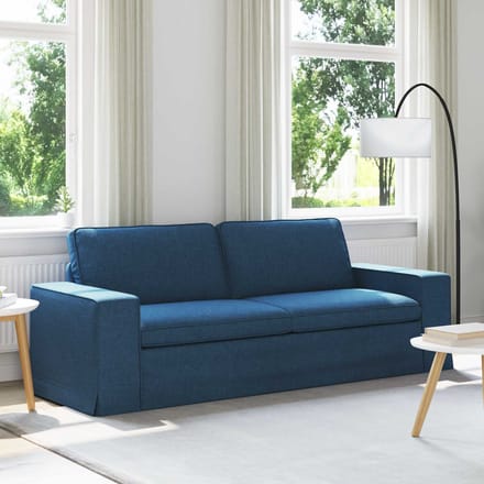 vidaXL - Bank - Blauw - 222 - x - 80 - x - 82 - cm - Stof