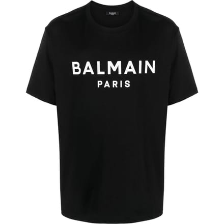 Balmain Paris Bold Brand Logo Zwart T-shirt