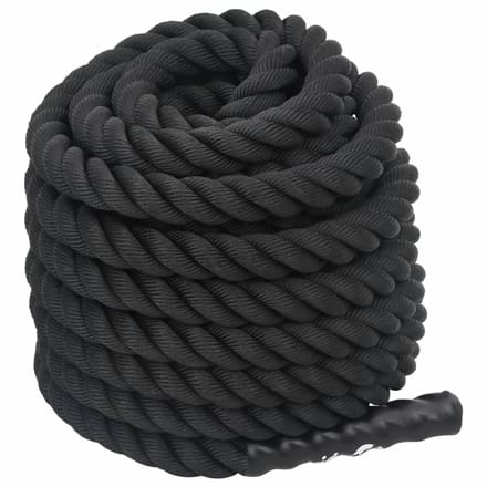 vidaXL Battle Rope Zwart 12 m 9 kg Polyester