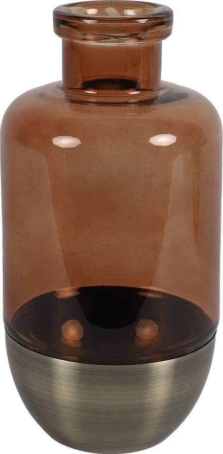 Countryfield - Vaas - Naomi 13 X 25 Cm - Glas - Bruin