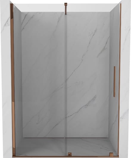 Mexen Velar schuifbare douchedeur 150 , transparant, roze goud - 871-150-000-01-60