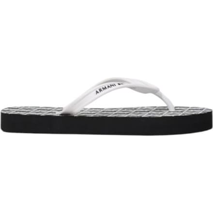 Armani Exchange Zwart-Witte Rubber Flip-Flops Sandalen