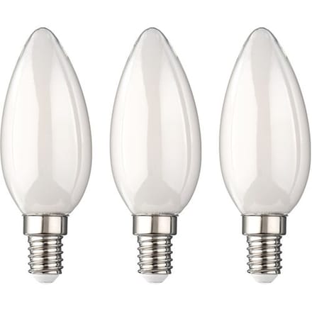LIVARNO Set van 3 LED-filamentlampen (Kaars E14, melkachtig)