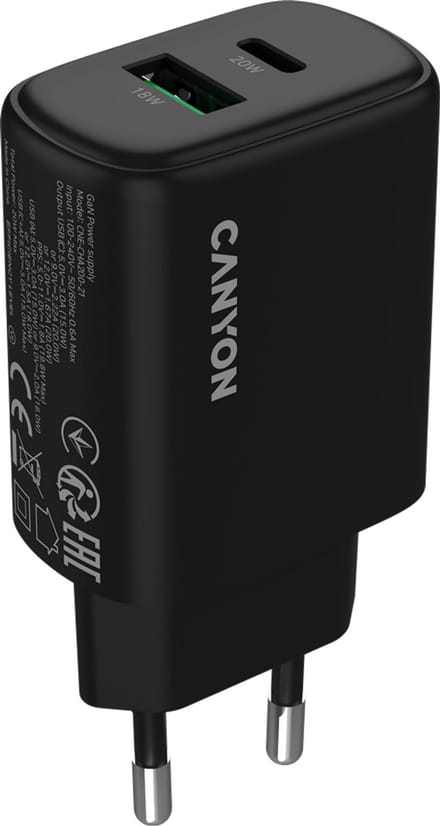 Canyon OnCharge 200 - Oplader - 20W - Power Delivery - Qualcomm Quick Charge