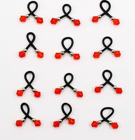Haar binders met Swarovski Crystal orange hyacint