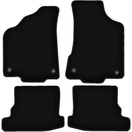 BASIC zwarte veloursmatten voor: Volkswagen Polo III FL 6N2 hatchback, sedan, classic (1999-2001)