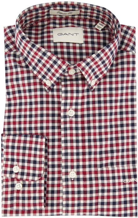 Casual overhemd Gant Regular Fit rood geruit