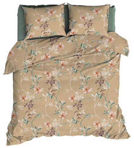 Satin d'Or Raisa Dekbedovertrek - Extra breed - 260x200/220 cm - Camel