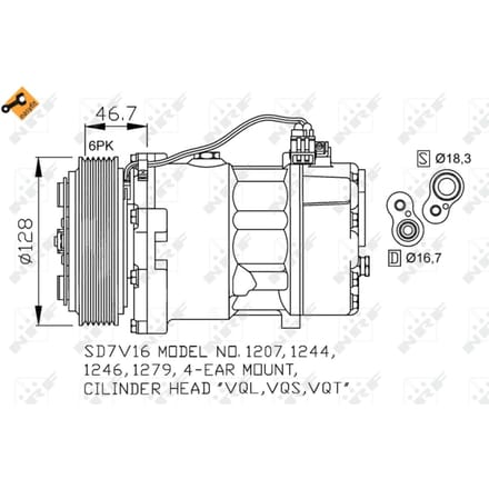 Compressor, airconditioning NRF 32168