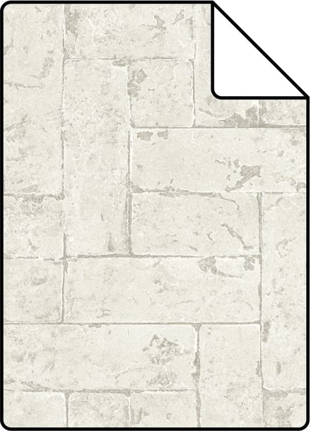 Proefstaal Origin Wallcoverings behang bakstenen lichtbeige - 26,5 x 21 cm - 347568-S