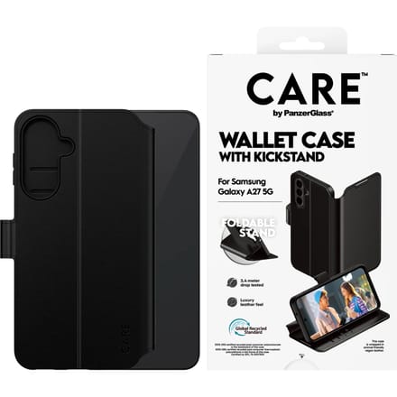 CARE by PanzerGlass Feature Wallet Case w. Kickstand voor de Samsung Galaxy A27 (5G) - Black