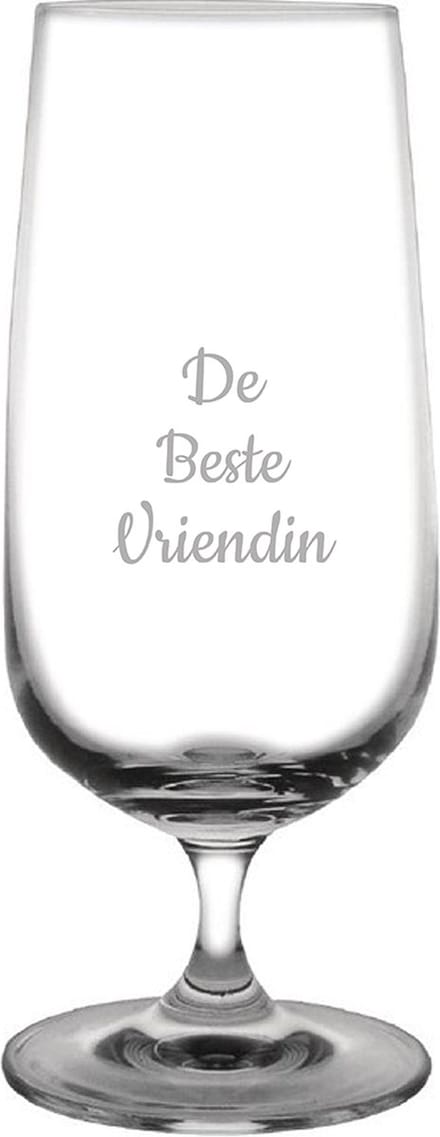 Gegraveerde bierglas op voet 41cl De Beste Vriendin