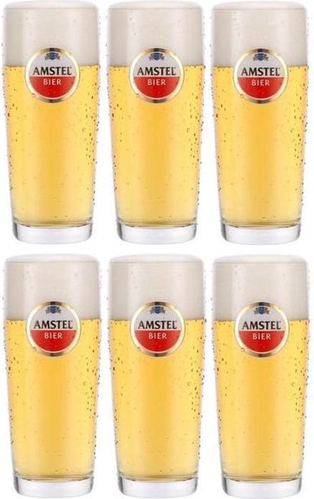 Amstel Bierglazen / Fluitje - 180 ml - 6 stuks