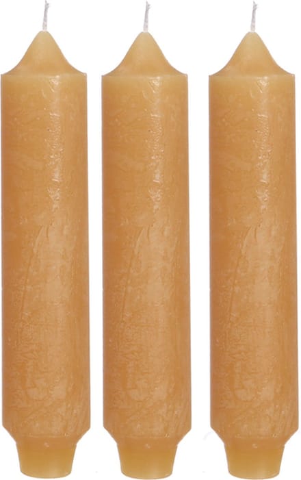 Palermo kaarsen set 3 stuks dia. 3.5 x H 17 cm honing Hortus