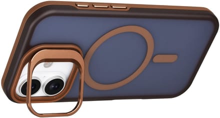 TUNIQ Back cover voor iPhone 16 - Gold - MagSafe - Met Camera Stand