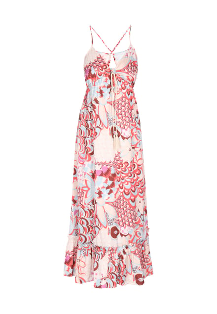 IZIA Jurk Dames Rood Veelkleurig